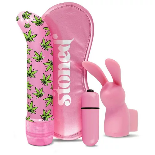 Global Novelties Stoner Budz Bunny - komplet vibratorjev za točko G (4 deli) - roza