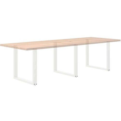  Noge stolića za kavu U-oblika 3 kom bijele 90x(72-73) cm čelik Slike