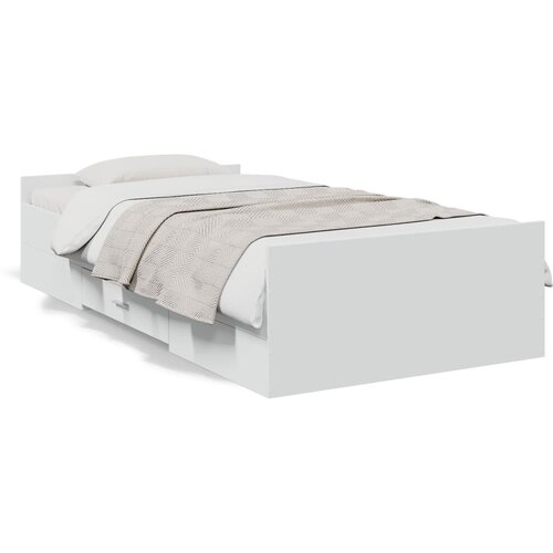 vidaXL Okvir kreveta s ladicama bijeli 90 x 200 cm konstruirano drvo Cene