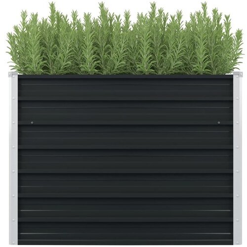  Povi&scaron;ena vrtna gredica antracit 100x100x77 cm pocinčani čelik Cijene