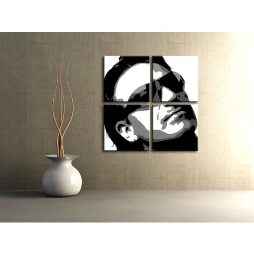  Ručno slikane slike na platnu na platnu POP Art Bono-U2 4-dijelna () Slike