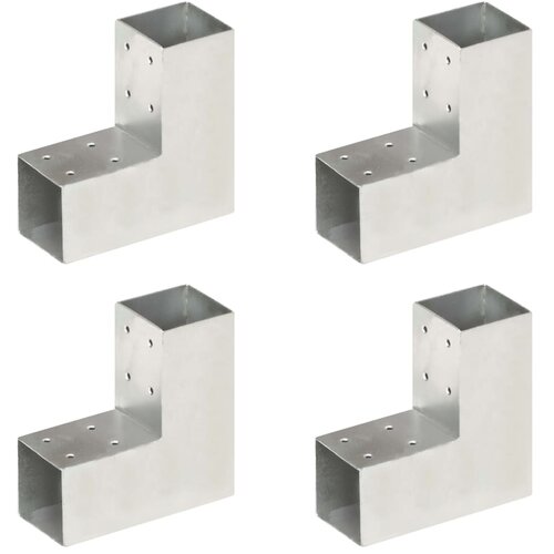  Spojnici za stupove u L-obliku 4 kom pocinčani metal 71 x 71 mm Cene
