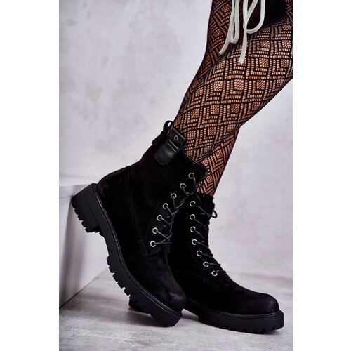 Gemre PJ1 Warm Suede Lace Up Boots Black Ritta Cijene