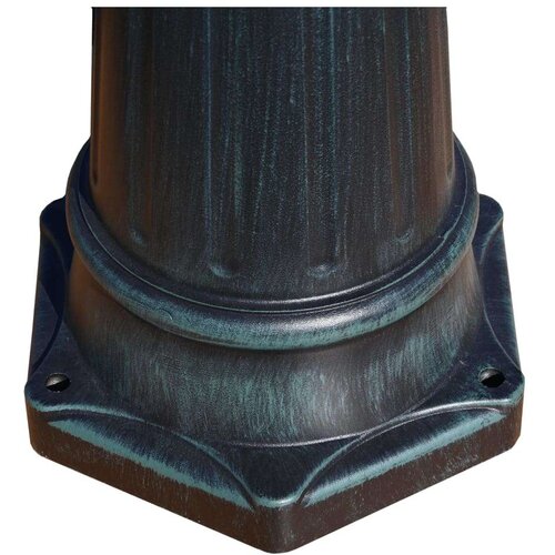 vidaXL Vrtna stupna svjetiljka 215 cm tamnozelena/crna aluminijska Cijene