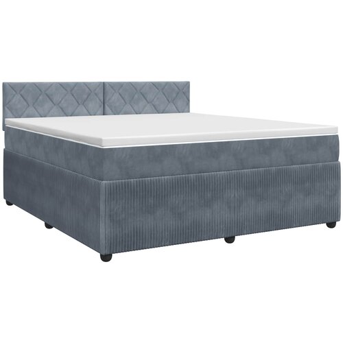  Boxspring krevet s madracem Tamnosiva 180 x 200 cm Bar&amp;scaron;un Slike