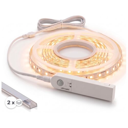  KOMPLET 1x LED traka sa senzorom FLEX LED/3,6W/4xAA 2 m + 2x ugradni profil 1 m Slike