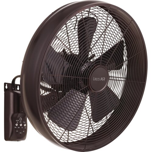  Lucci air 213125 - Zidni ventilator BREEZE 55W/230V, crna/smeđa, sa daljinskim upravljačem Cene