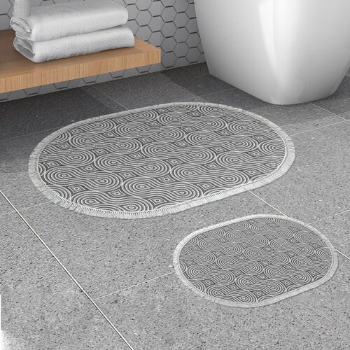 410605 - o - grey grey bathmat set (2 pieces) Slike