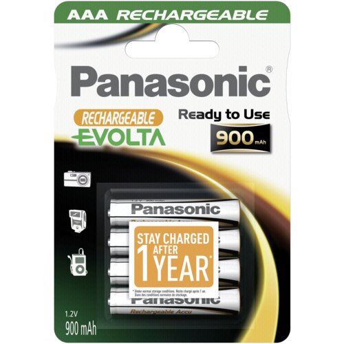 Panasonic 1x4 Akku NiMH Micro AAA 900 mAh - punjive baterije Slike