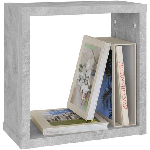  Kockaste zidne police 4 kom siva boja betona 30 x 15 x 30 cm - Beton siva 30 x 15 x 30 cm 4 1 Slike