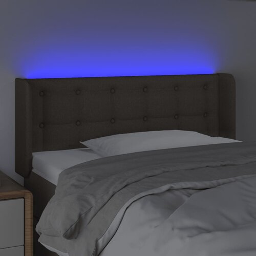  LED uzglavlje smeđesivo 83x16x78/88 cm od tkanine Slike