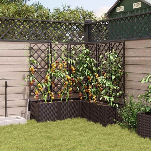  Vrtna saksija 5 pcs Smeđa 120 x 120 x 143 cm Plastika Slike