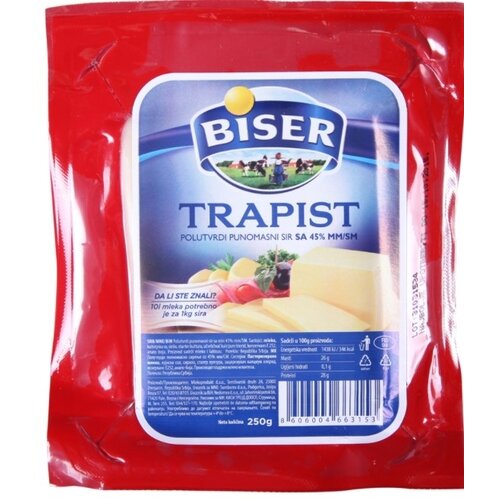 Mlekoprodukt Trapist BISER 45%mm 250g Cene