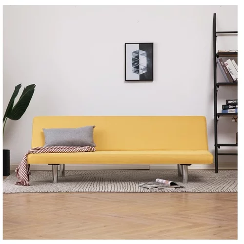  Kavč z ležiščem rumen poliester