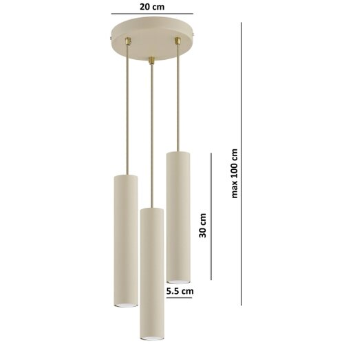  Brilagi - Visilica na sajli 3xGU10/15W/230V bež/zlatna Slike