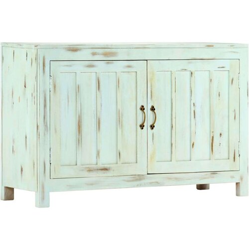 vidaXL Komoda svetlo modra 110x35x70 cm trden mangov les Cene