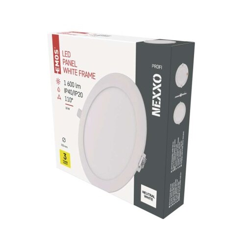  LED vgradno svetilo NEXXO, okroglo, belo, 18W, nevtralno bela Slike