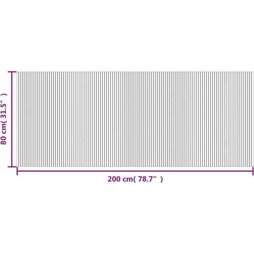  Tepih pravokutni tamnosmeđi 80 x 200 cm od bambusa Slike