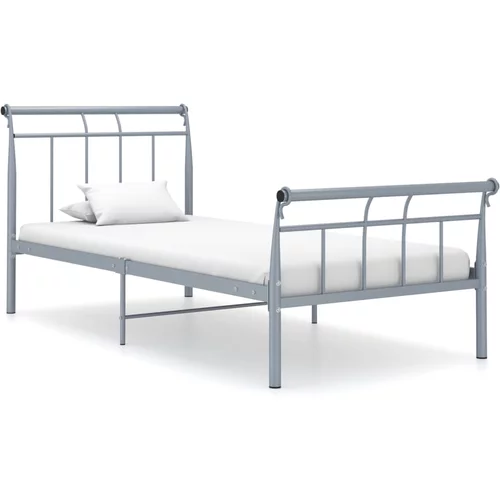  za krevet sivi metalni 100 x 200 cm