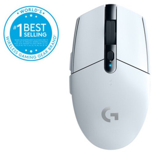 Logitech GAMING Mi&amp;scaron;ka Logitech G305 LIGHTSPEED Wireless Gaming, bela Slike