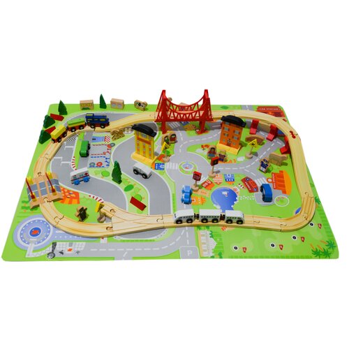Aga4Kids Drvena tračnica za vlak s dodacima MR6046 - 75 dijelova Slike