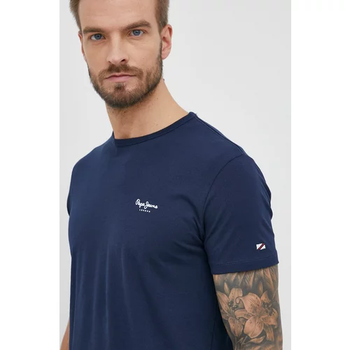 Pepe Jeans Kratka majica Original Basic 3 N mornarsko modra barva