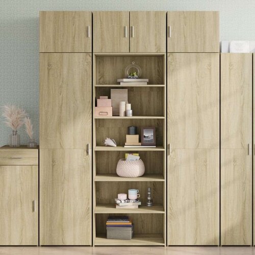 VidaXL Visoka komoda hrasta sonome 70x41x185 cm od konstruiranog drva Slike