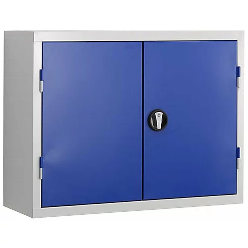  Viseča omarica za orodje, notranja stran vrat iz luknjičastih plošč, encijan modra RAL 5010