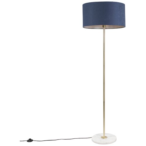 QAZQA Stoječa svetilka medenina z modrim odtenkom 50 cm - Kaso Slike