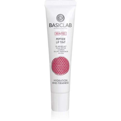 BasicLab Dermocosmetics Beauties sjajni balzam za usne s peptidima nijansa 400 Vintage Red 15 ml Slike