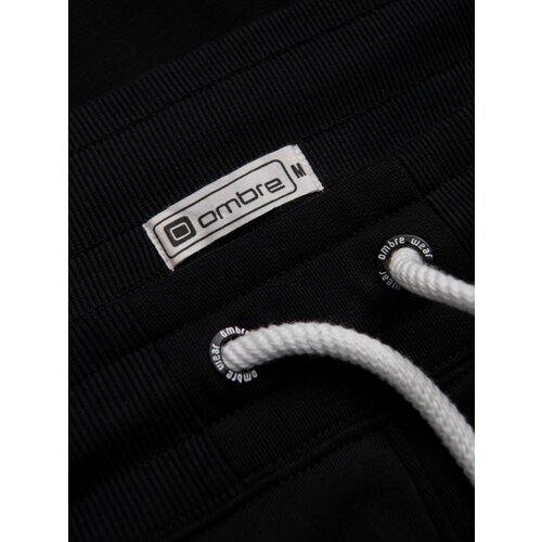Ombre Men's sweatpants with unlined leg - black Cene