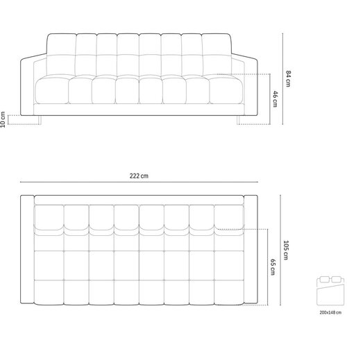 Cosmopolitan Design Zelena raztegljiva sedežna garnitura s prostorom za shranjevanje 222 cm Bali &amp;ndash; Slike