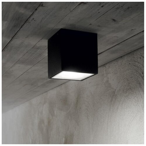 Ideal Lux - Spoljna reflektorska svetiljka TECHO 1xGU10/20W/230V 15x15 cm IP54 crna Slike