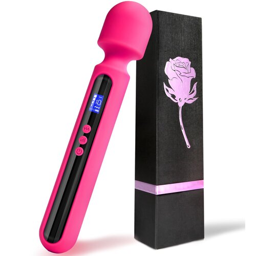 SuperLove Digital Strong AkuWand Massager Extra Large Neon Pink Slike