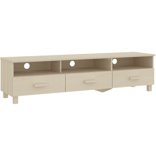 Maison Chic TV omarica - TV stojalo - Televizijska omarica HAMAR medeno rjava 158x40x40 cm trdna borovina, (21699741) Slike