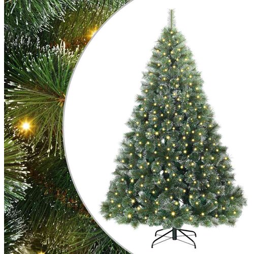  Umjetno božićno drvce s stalakom Zelena 210 cm PE i PVC 130 x 130 x 210 cm Slike
