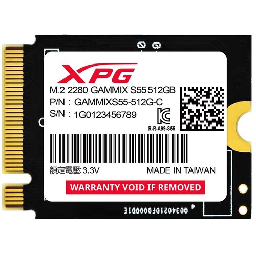 A DATA 512GB M.2 2230 pcie Gen4x4 xpg gammix S55 SGAMMIXS55-512G-C ssd Slike