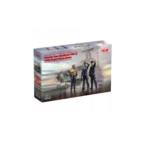 ICM Set za modelovanje Aircraft - Gloster Sea Gladiator Mk.II With Royal Navy Pilots, 1:32 Slike