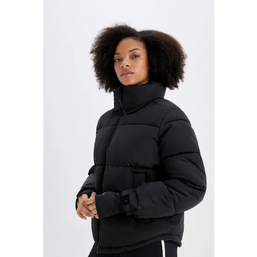 Defacto Fit Puffer Jacket Water Repellent Stand Collar Zippered Pocket