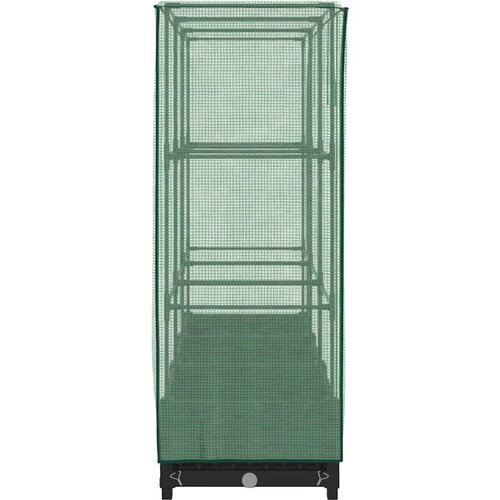  Povi&amp;scaron;ena gredica s pokrovom za staklenik izgled ratana 120x40x123 cm Slike