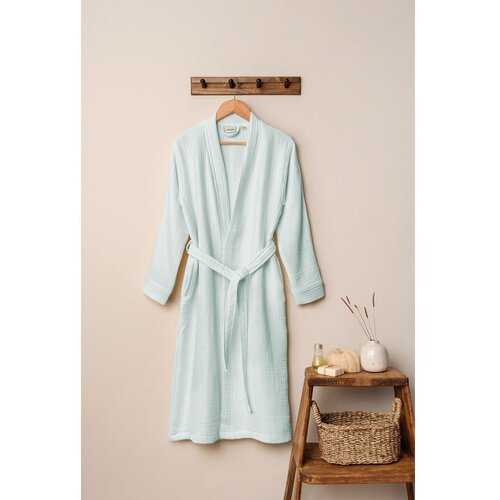 Foutastic Mentolno zelen kopalni pla&amp;scaron;č iz muslina velikosti S/M Kimono &amp;ndash; Slike