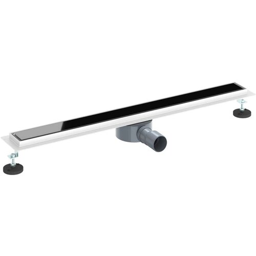  Odvod za tu&amp;scaron; s staklenim poklopcem i 360&amp;deg; sifonom Crna 80 cm Slike
