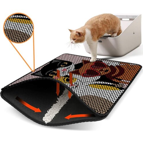 WALLXPERT Nrszn0089 multicolor cat litter mat Cene