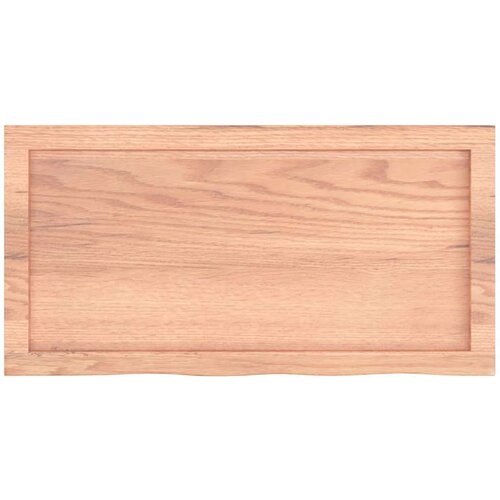  Stolna ploča svjetlosmeđa 80 x 40 x 4 cm tretirana hrastovina Slike
