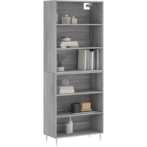  Visoka komoda siva sonome 69,5x32,5x180 cm konstruirano drvo Slike