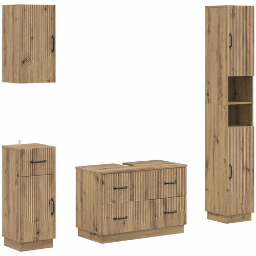  Set kupaonskih ormara od 4 dijela HOORN Hrast artisan Cijene