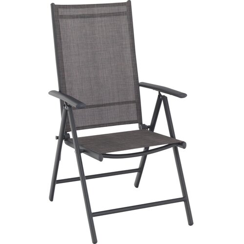 Ambia Garden ZLOŽLJIV VRTNI SEDEŽ aluminij, jeklo antracit, rjava Cene