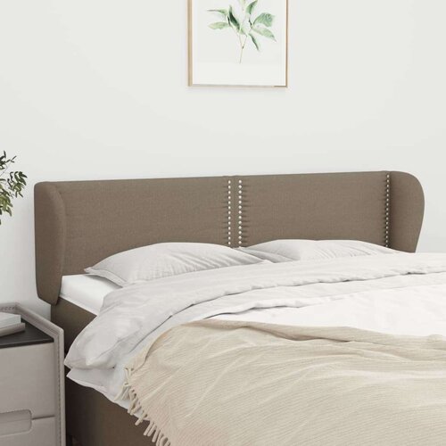  Vzglavje z u&amp;scaron;esi taupe 147x23x78/88 cm blago, (20737416) Slike