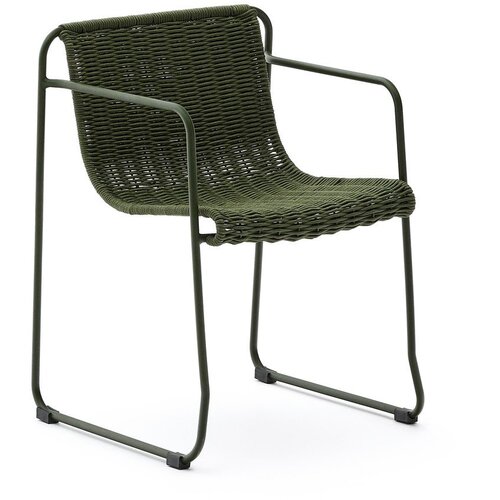 Kave Home Zelena metalna vrtna stolica Maurina – Cene