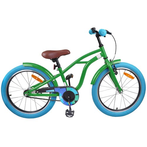 vidaXL Otro&scaron;ko Kolo 22 Palcev za otroke od 7 do 12 let Zelena - - Zelena - 14.33 - 146,5 x 54 x 86 cm - 2025- Cene